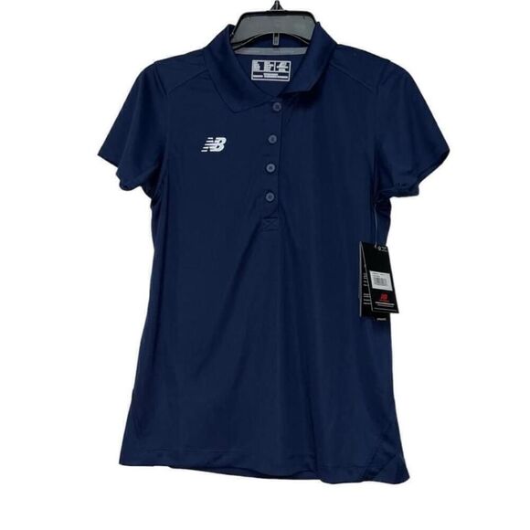 Women's New Balance Blue Polo Shirt Size S - Picture 2 of 3